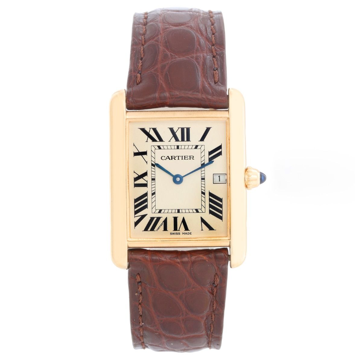 womens cartier tank louis 18k