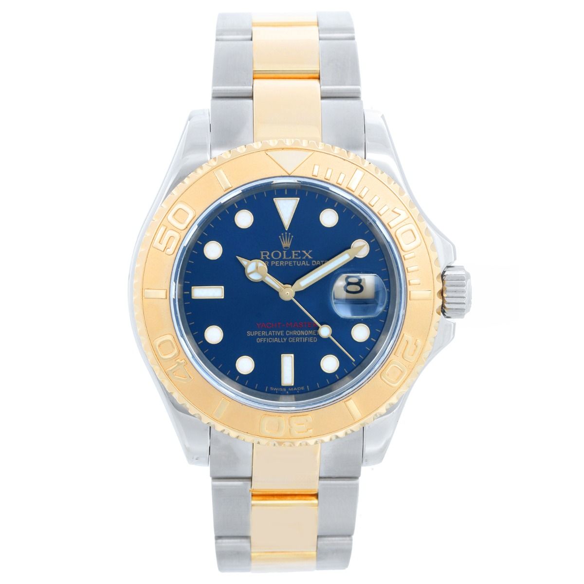 Rolex Yacht - Master Steel & Gold Men's 2-Tone Watch Blue Dial 16623