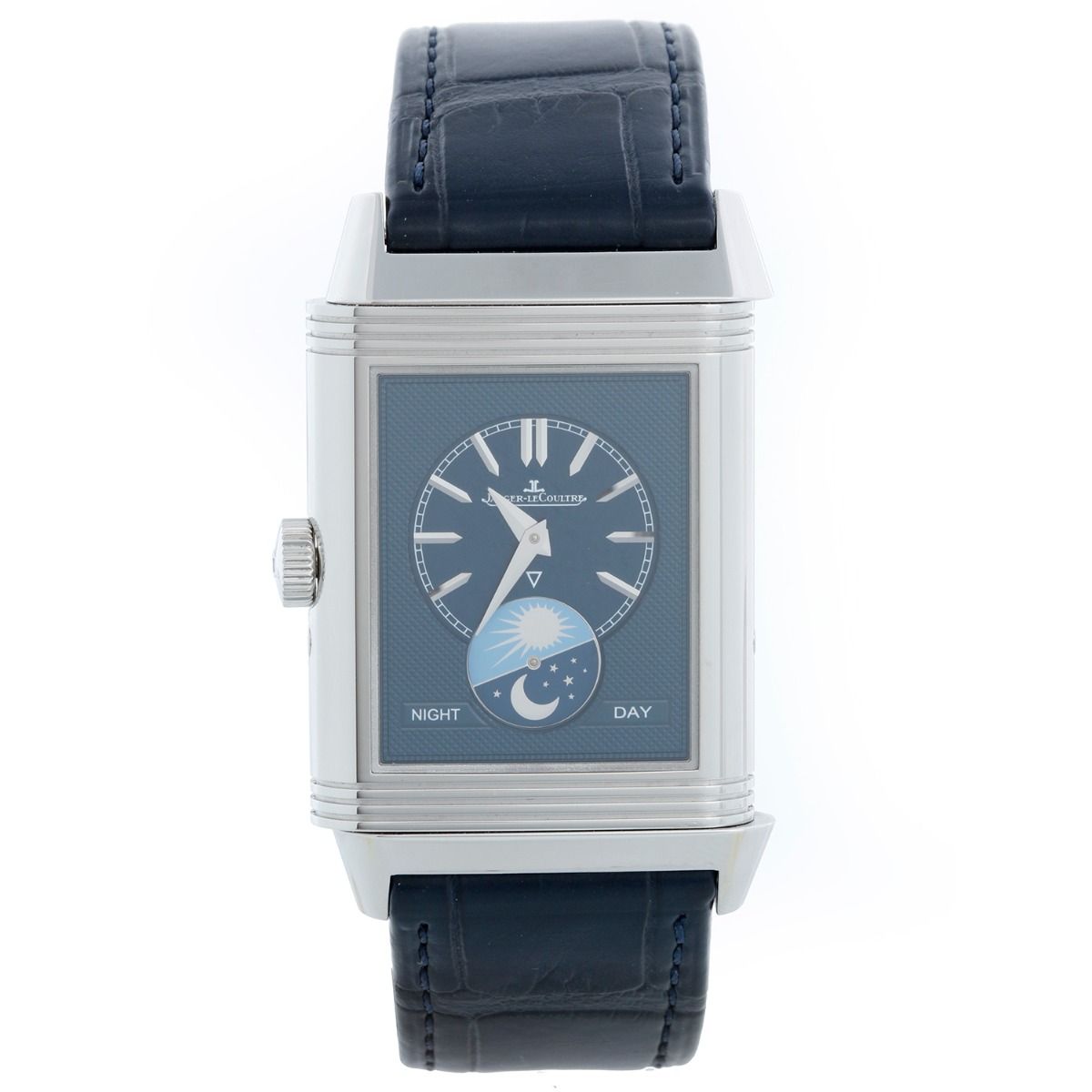 Jaeger LeCoultre Reverso Tribute Moon Duo Q3958420 Stainless Steel Watch