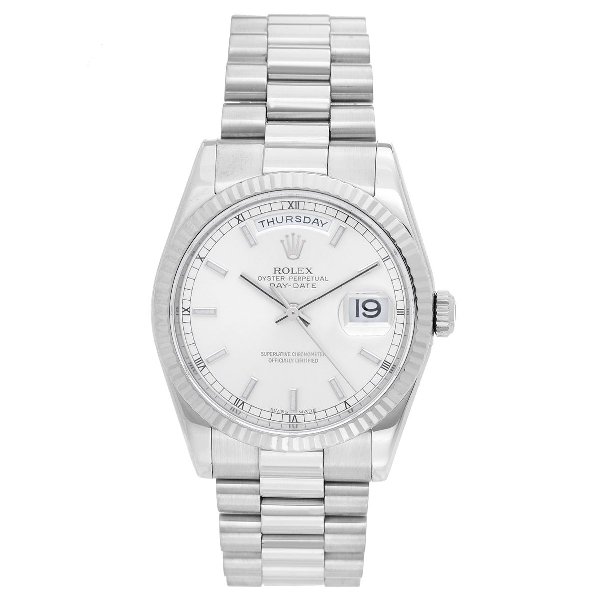 Men's Rolex Day-Date Watch 118239 Silver