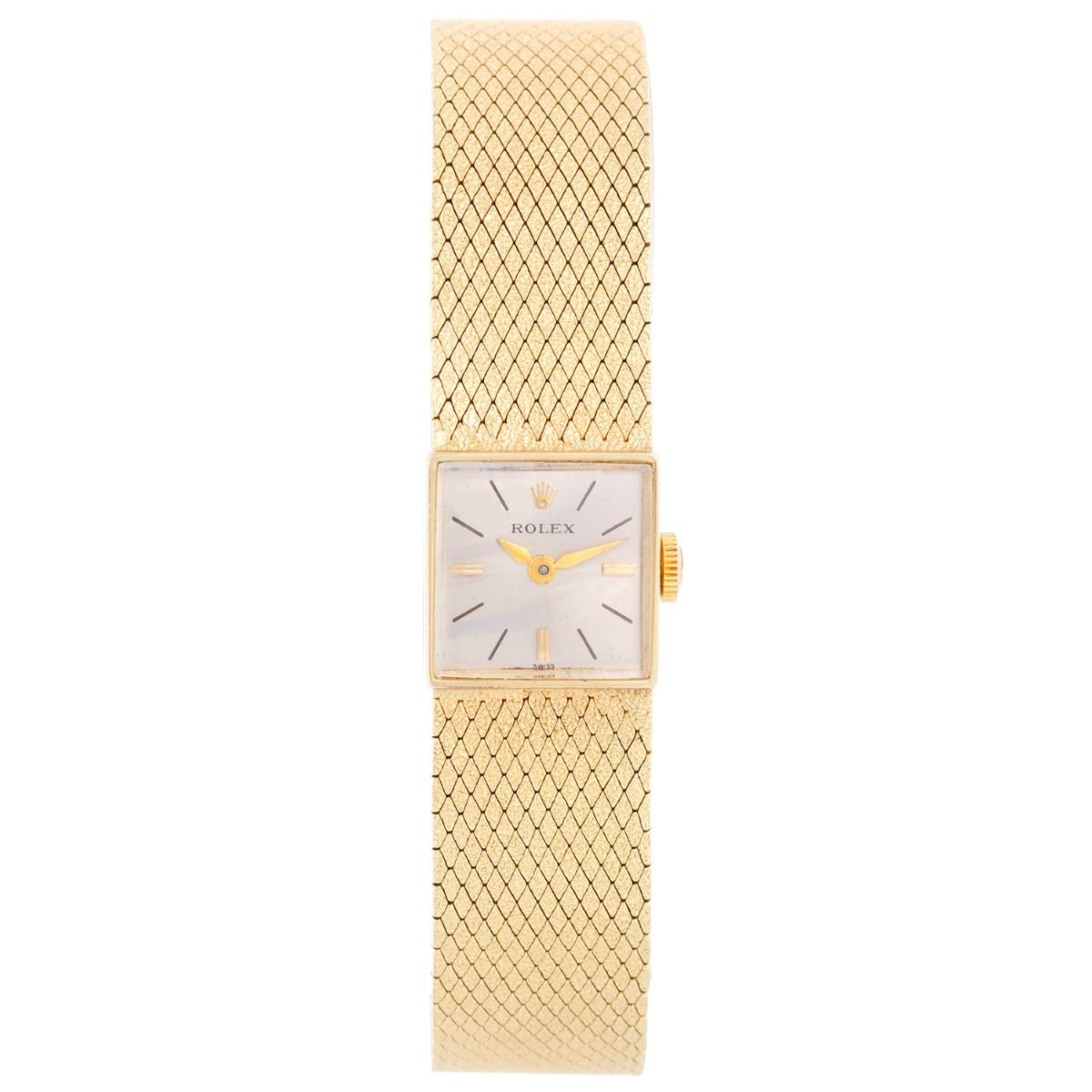 Ladies gold shop mesh strap watch