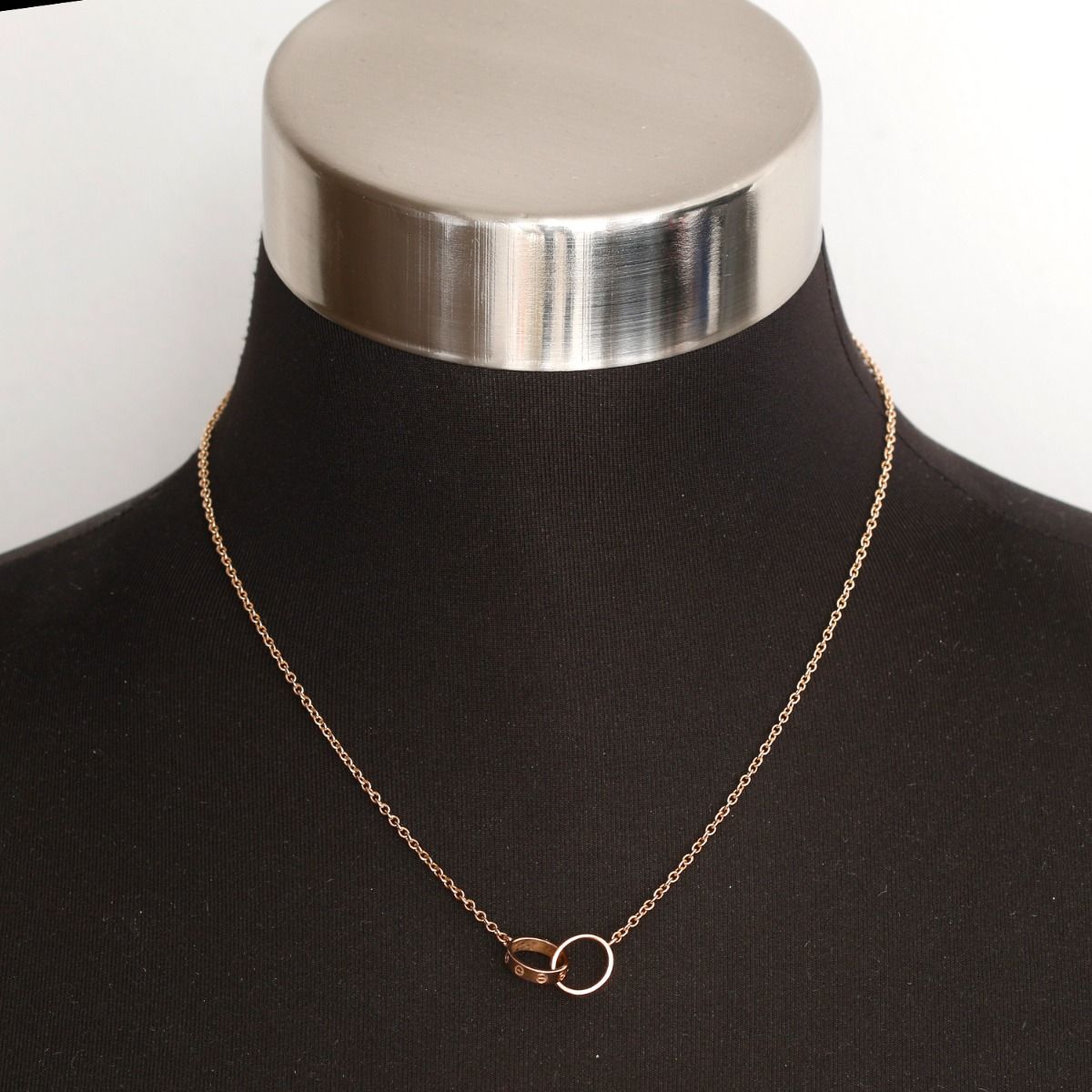 Cartier Love interlocking 18K Rose Gold Necklace
