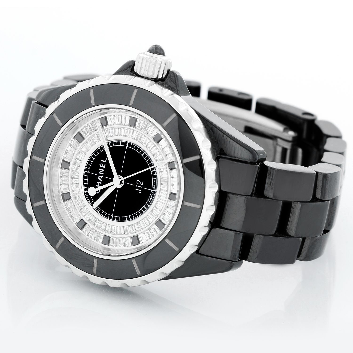 CHANEL J12 Black Ceramic 33mm w/accent Diamond Watch 🖤 - $5900