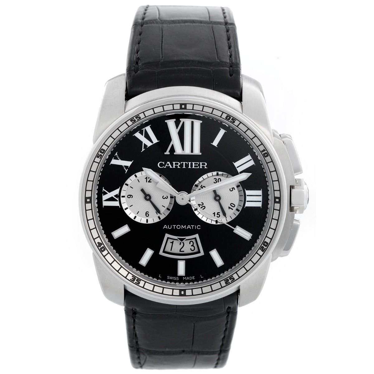 Cartier mens black watch hotsell