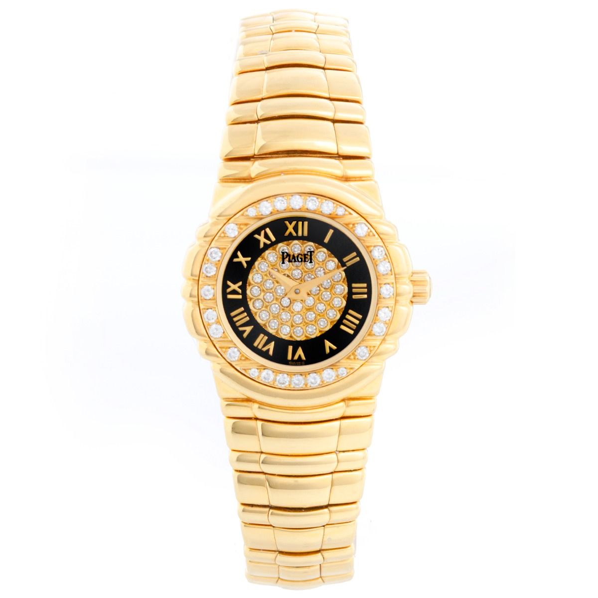 Piaget Tanagra Men s 18k Yellow Gold Quartz Watch 1855T