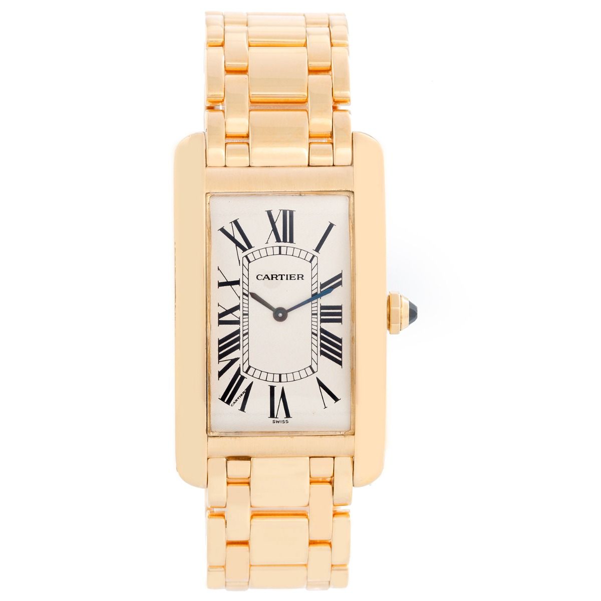 Cartier mens watch gold hot sale