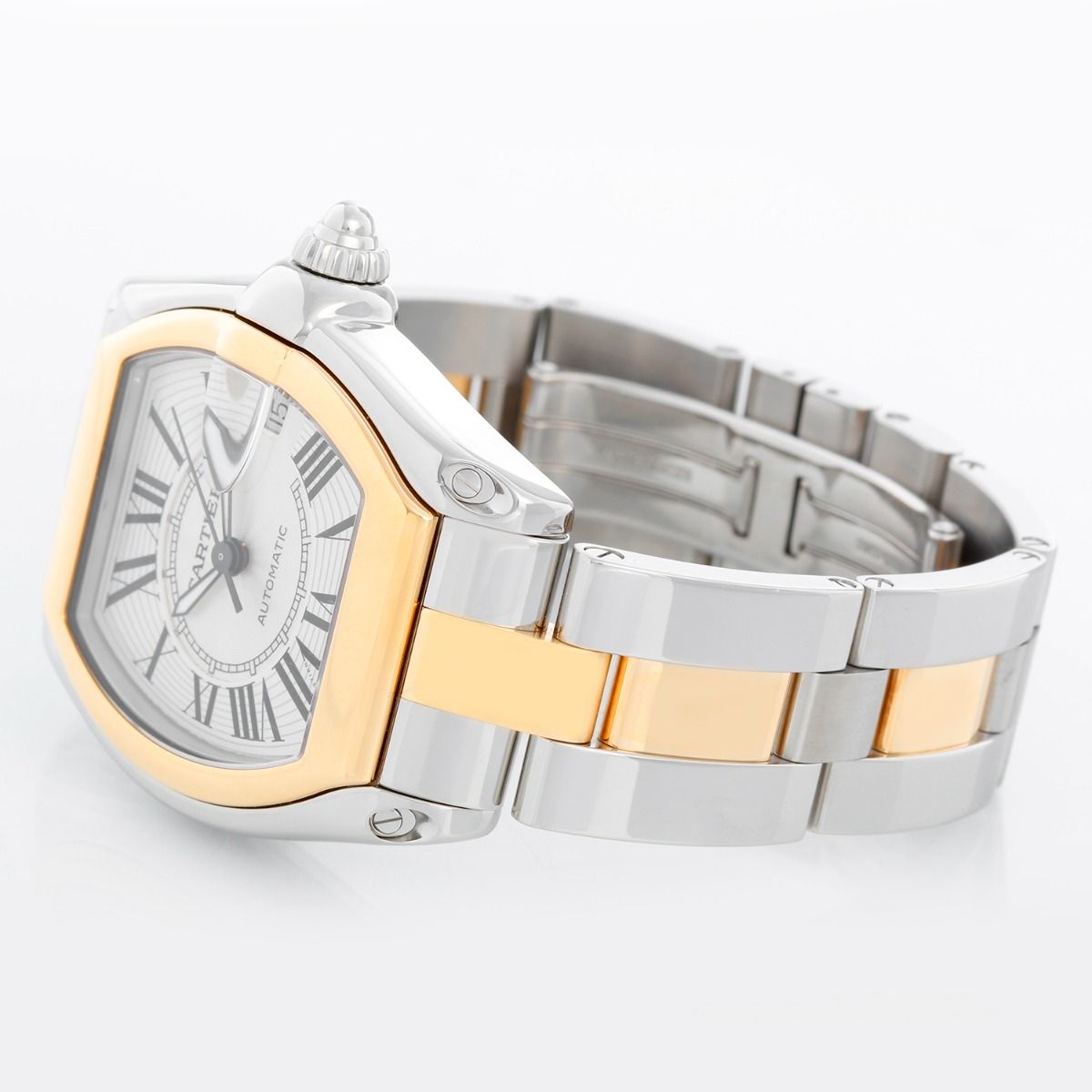 Cartier roadster two tone mens top