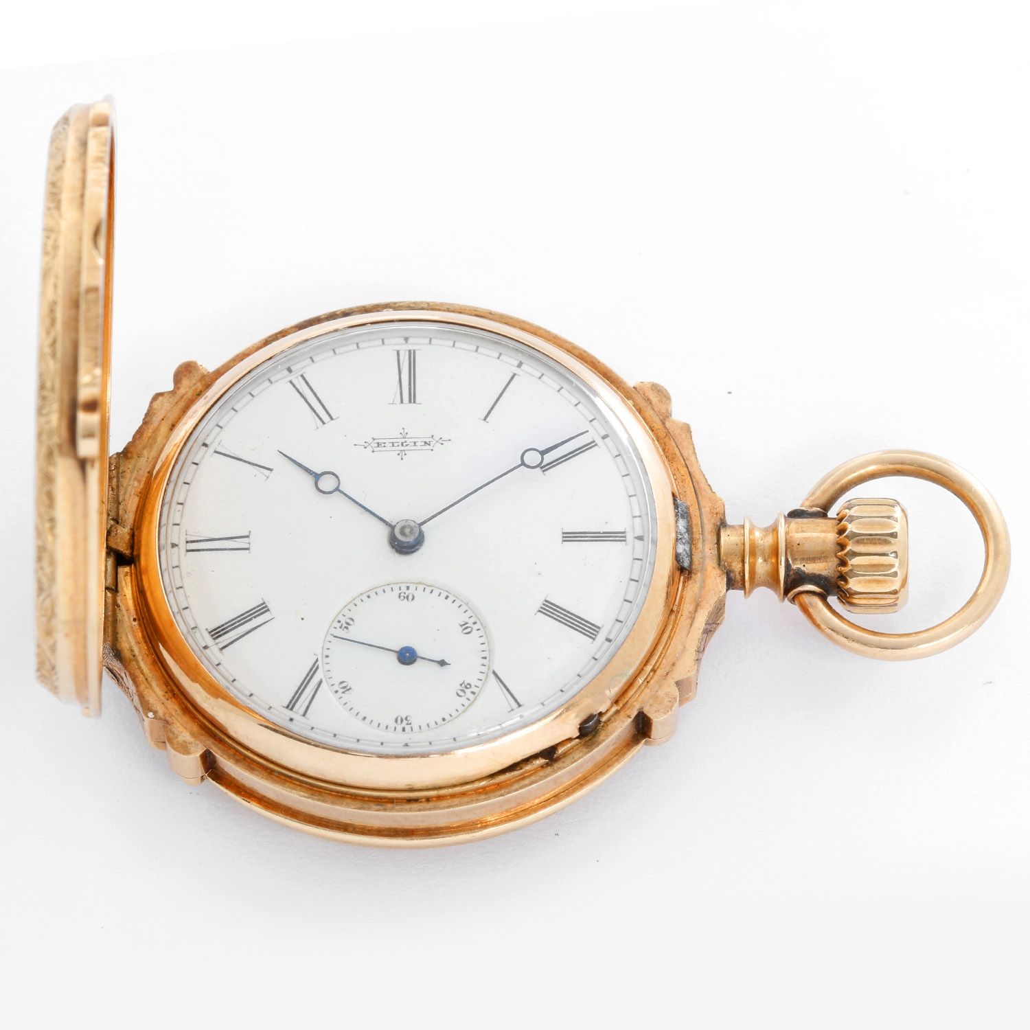 Elgin white sales gold pocket watch