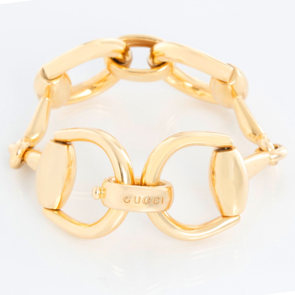 18K Yellow Gold Large Gucci Link Bracelet