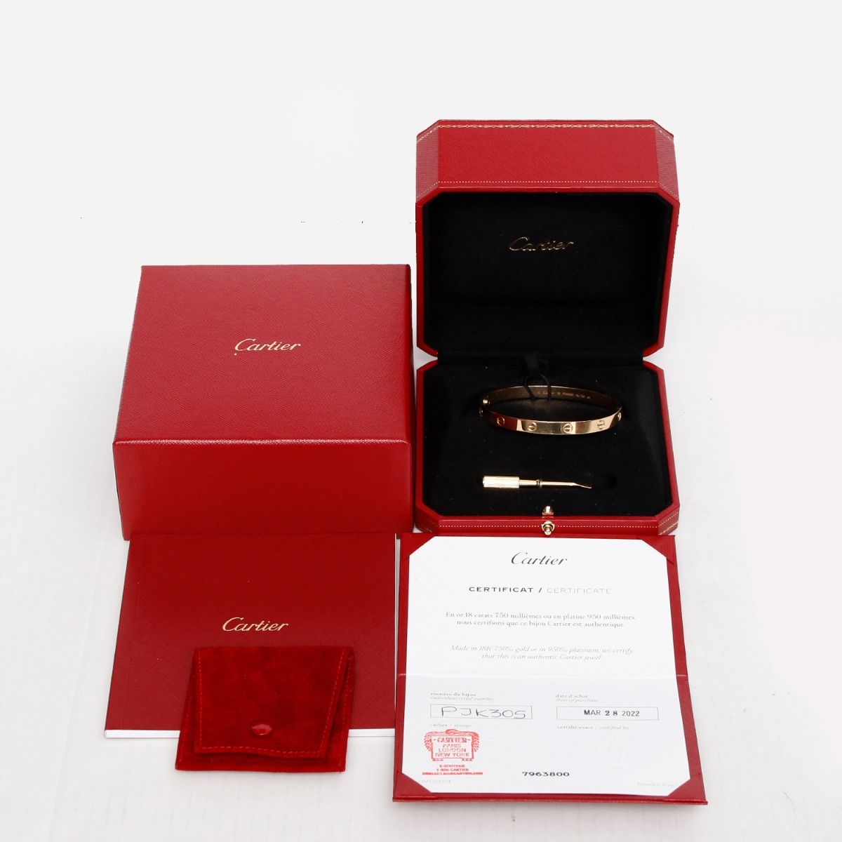 18kt Yellow Gold “LOVE” Bracelet With CZ's & Matching Gold Screwdriver | Love  bracelets, Cartier love bracelet, Yellow gold