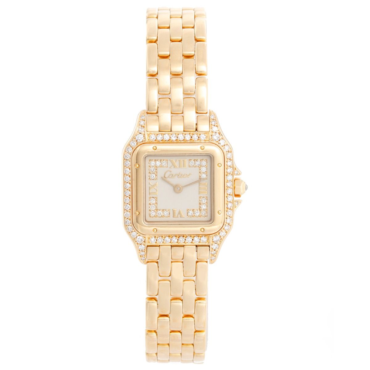 Cartier gold and diamond watch sale