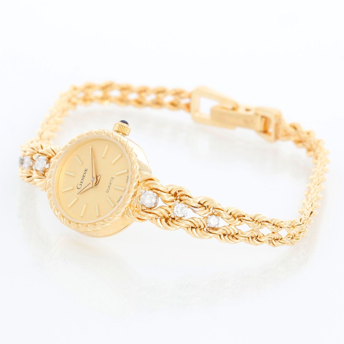 Geneve ladies sales 14k gold watches