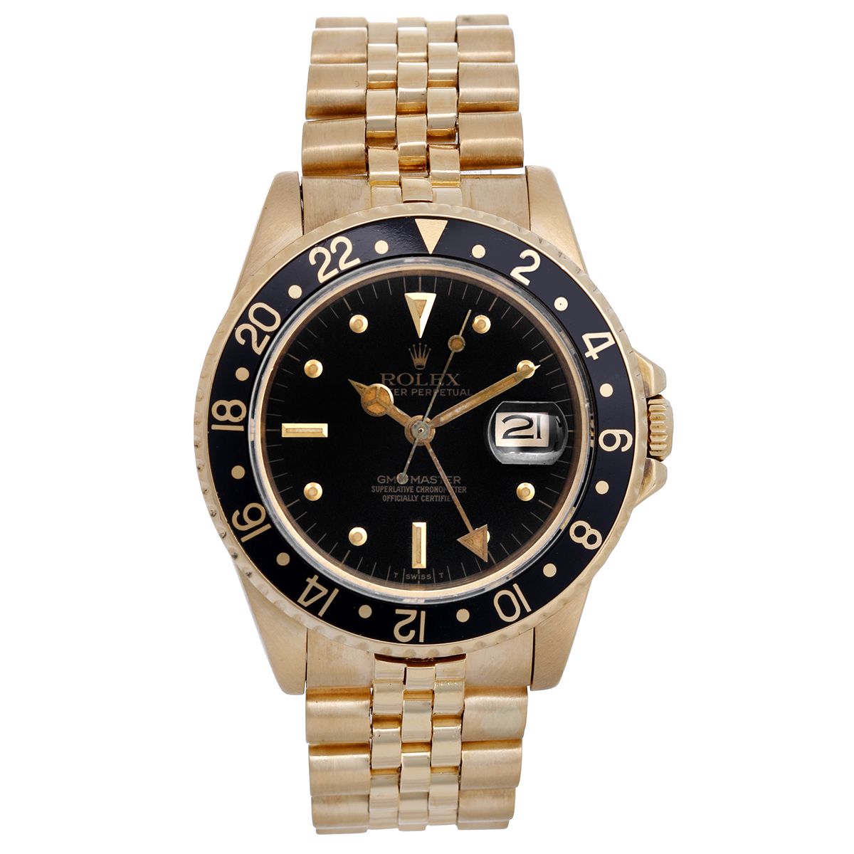 Rolex GMT Master 16758 18K Yellow Gold Men s Watch