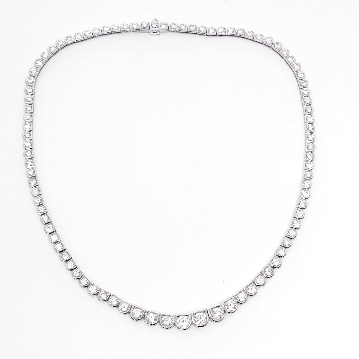 Platinum tennis necklace outlet