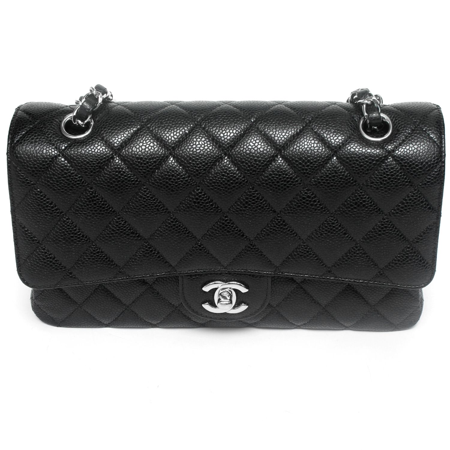 Chanel bag silver hot sale chain