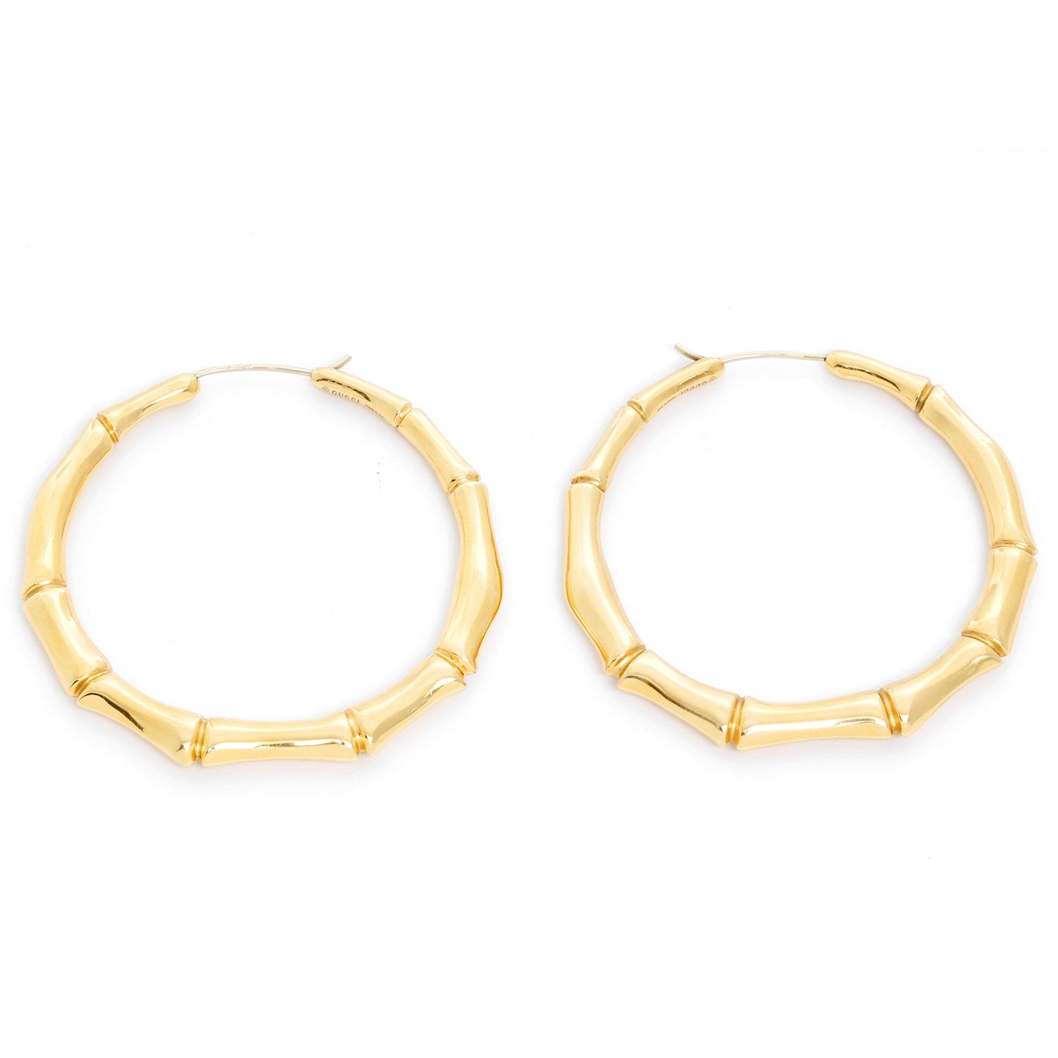 Gucci Vintage Yellow Gold Hoop Earrings