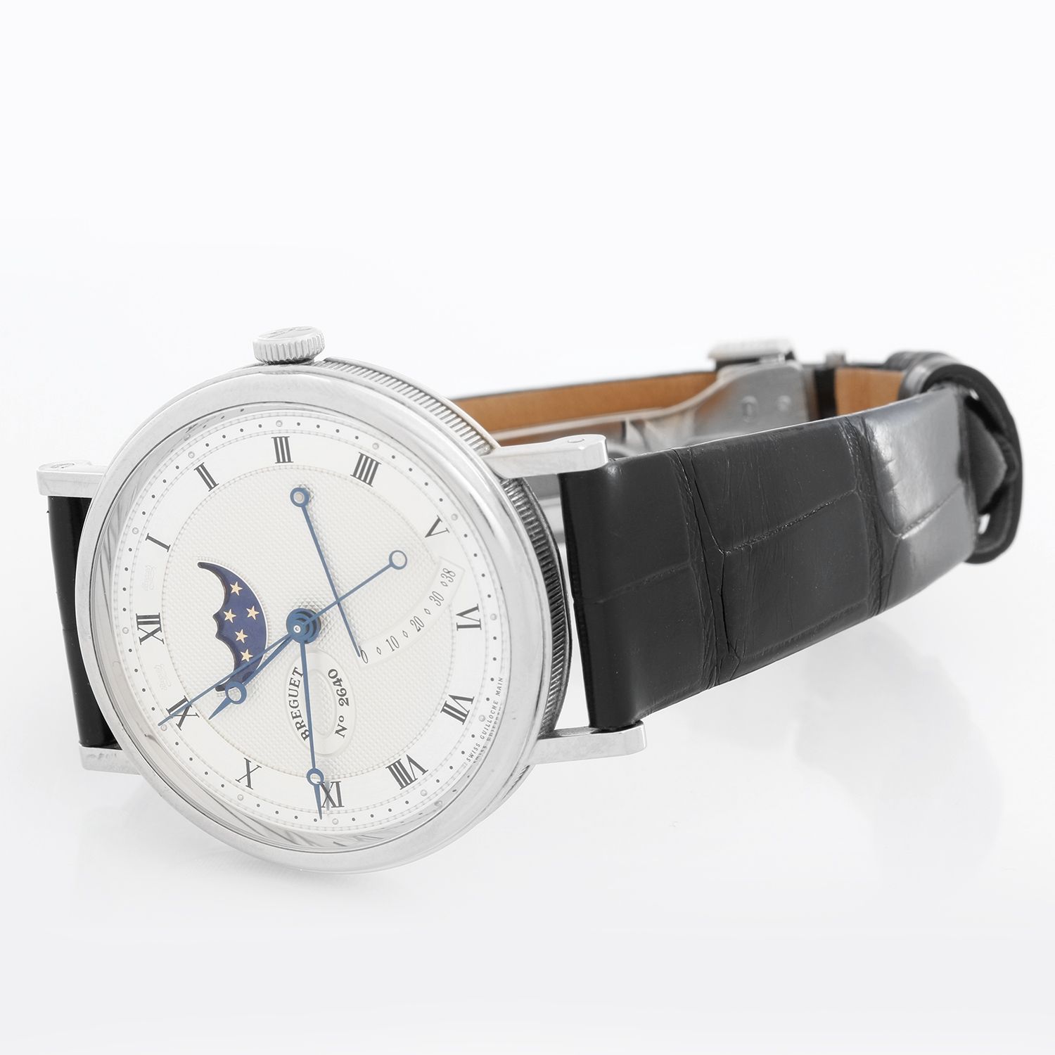 Breguet Classique Moonphase 18k White Gold Men s Watch 7787BB 12 9V6