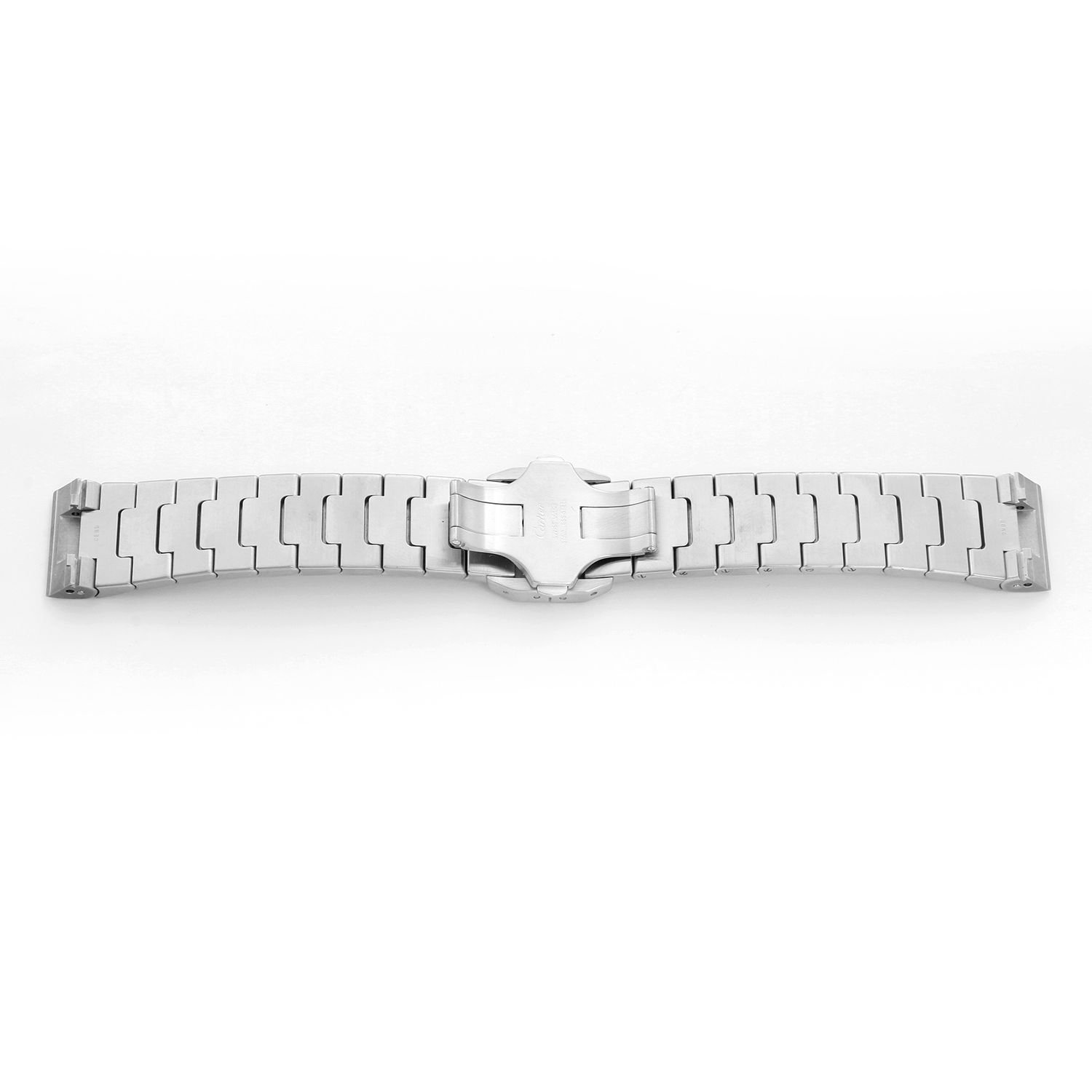 Cartier Santos de Cartier Medium Steel Mens BraceletStrap Watch