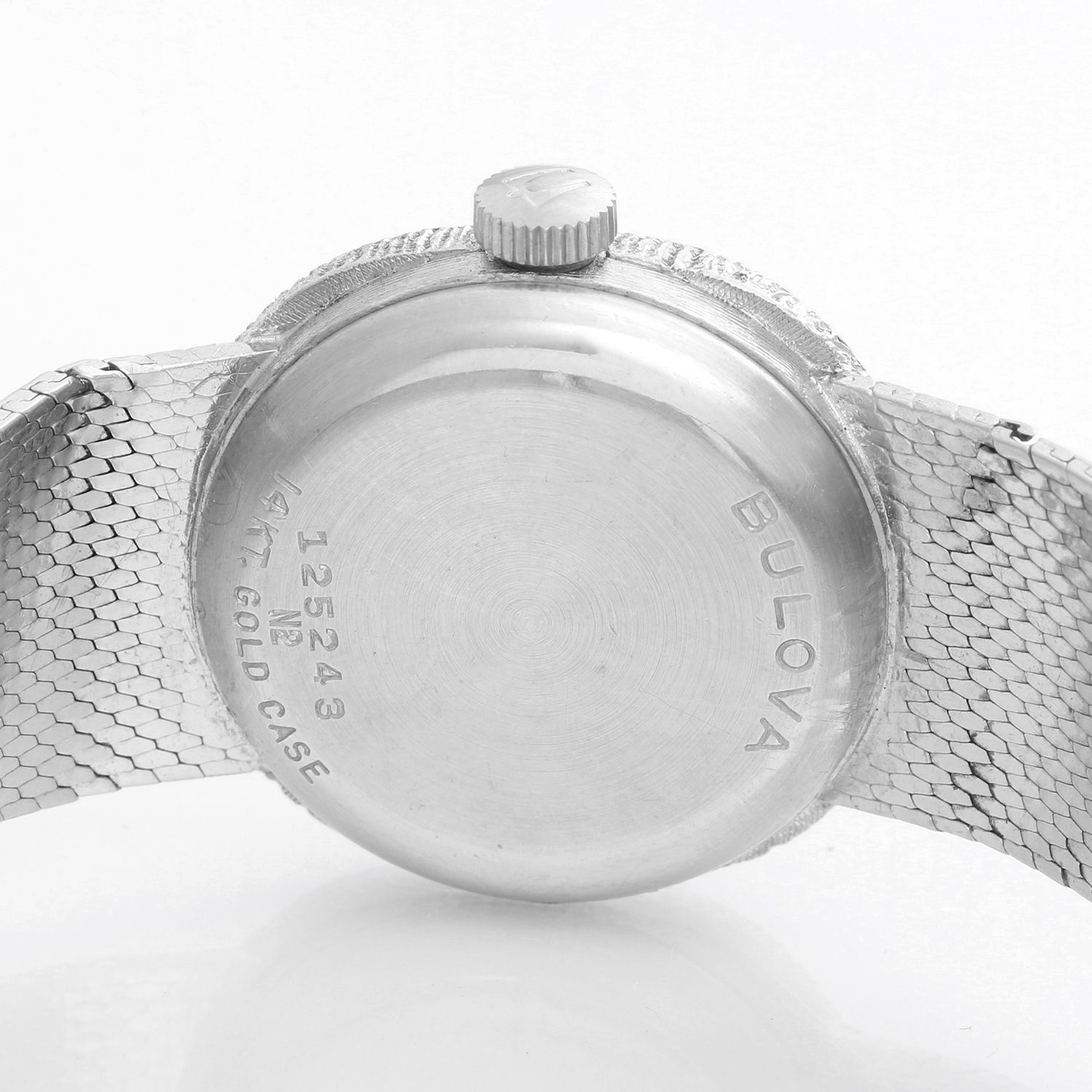 Vintage bulova 14k white gold watch shop