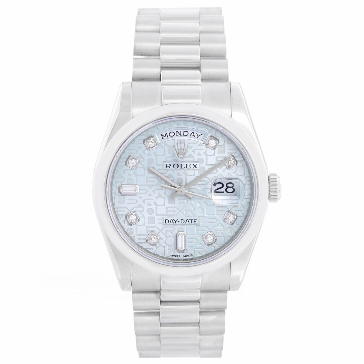 Rolex datejust platinum mens outlet