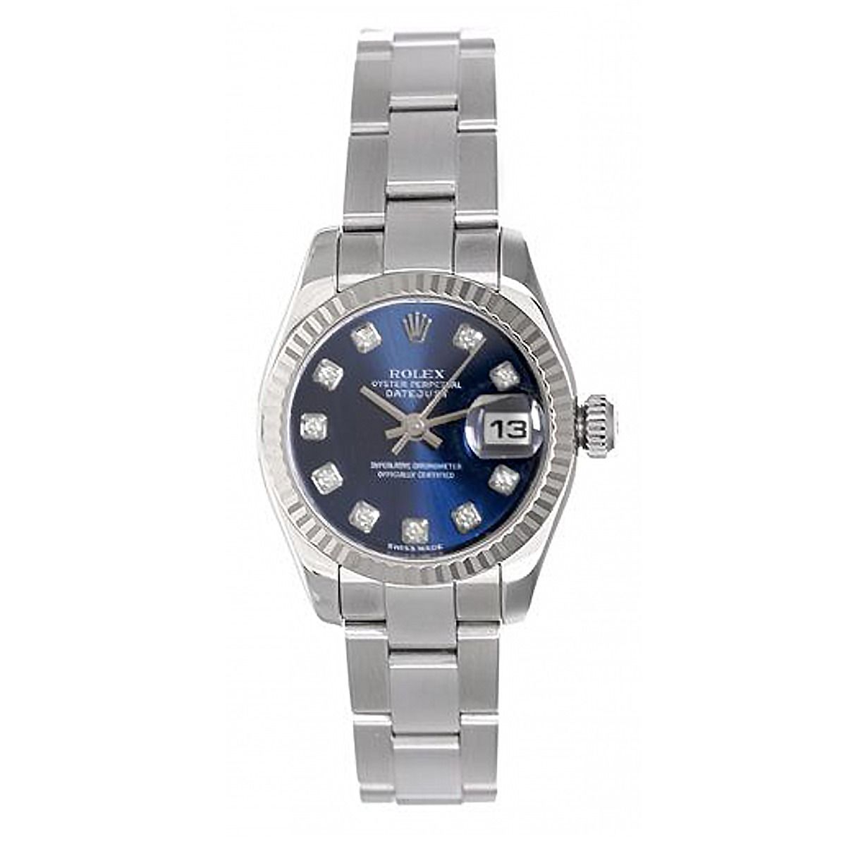 Rolex lady datejust hotsell blue diamond dial
