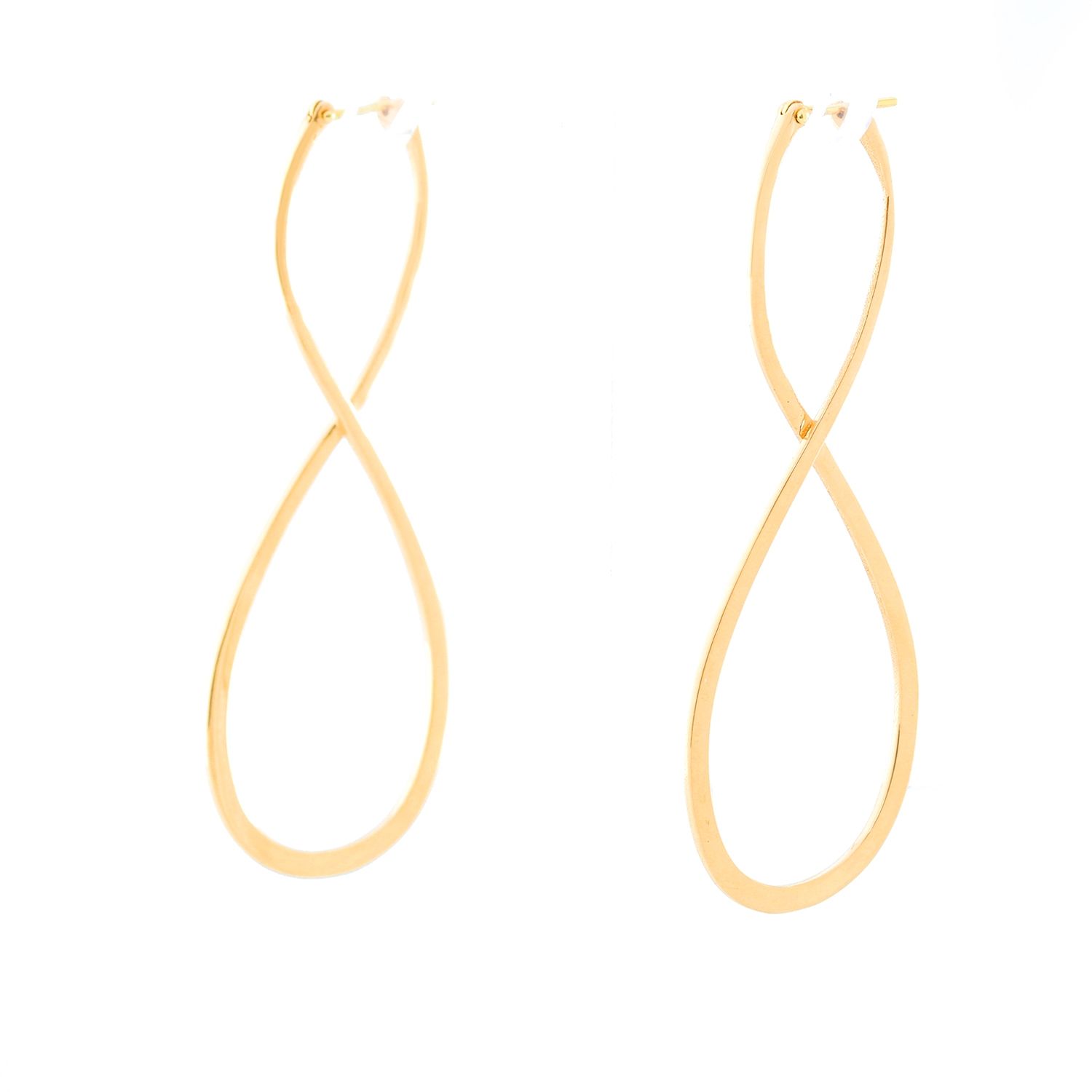 18K Yellow Gold Long Earrings