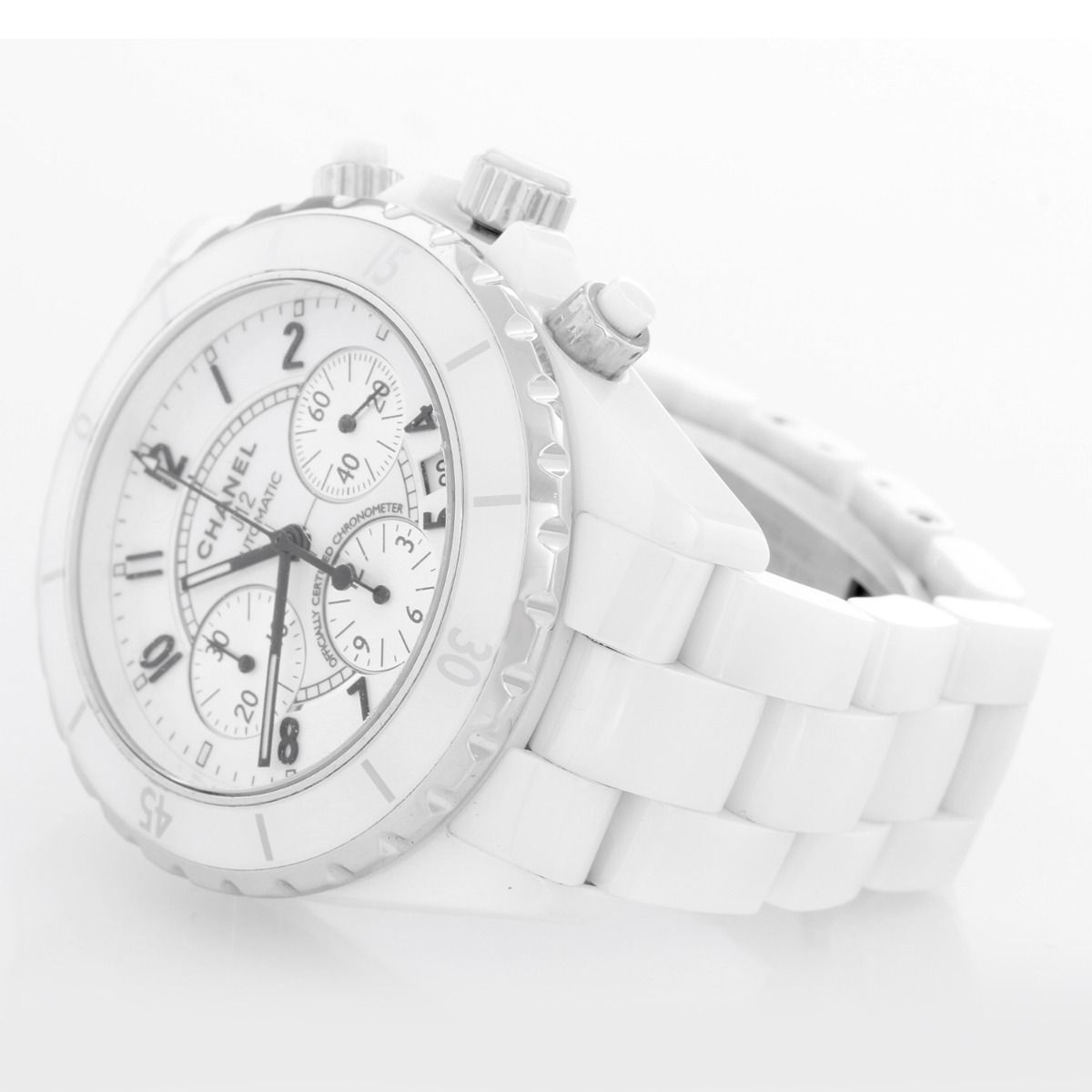 Chanel J12 White Ceramic 41mm Chronograph Watch H1007