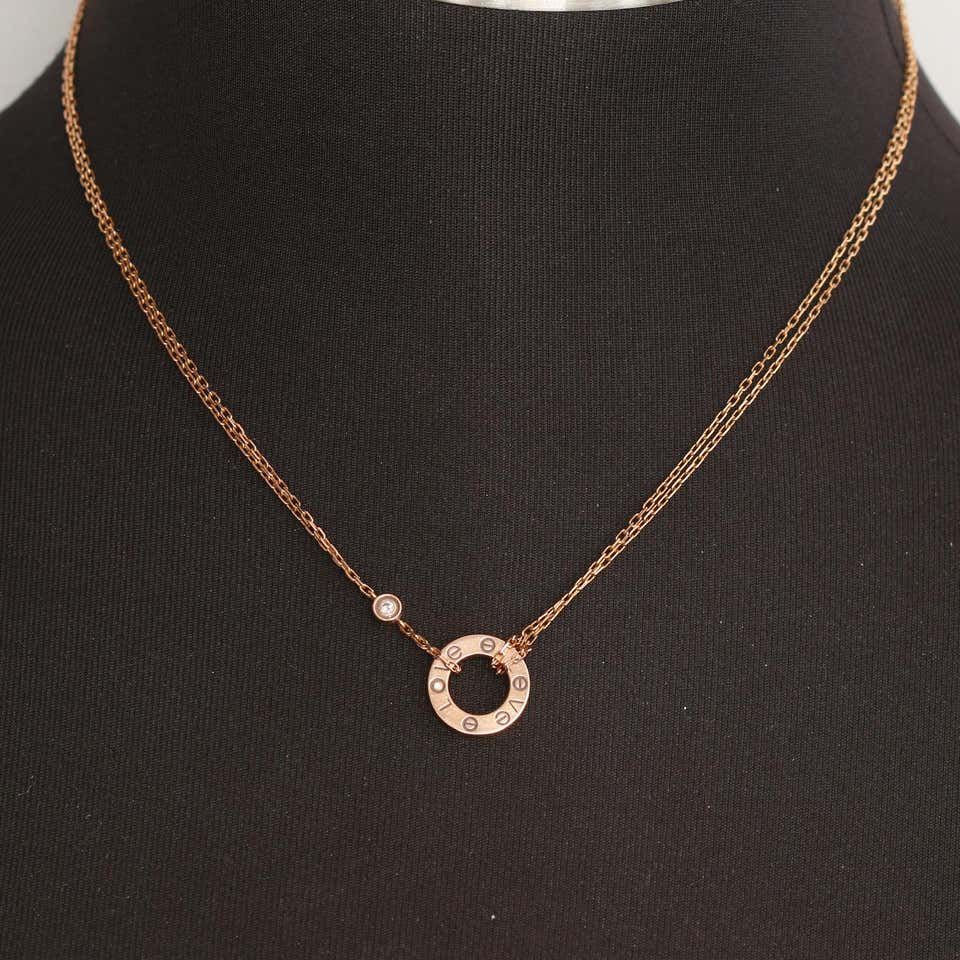 Cartier Gold Necklace Comparison : Love 2 Diamonds 2 Chains vs. Love Rings  Necklace 