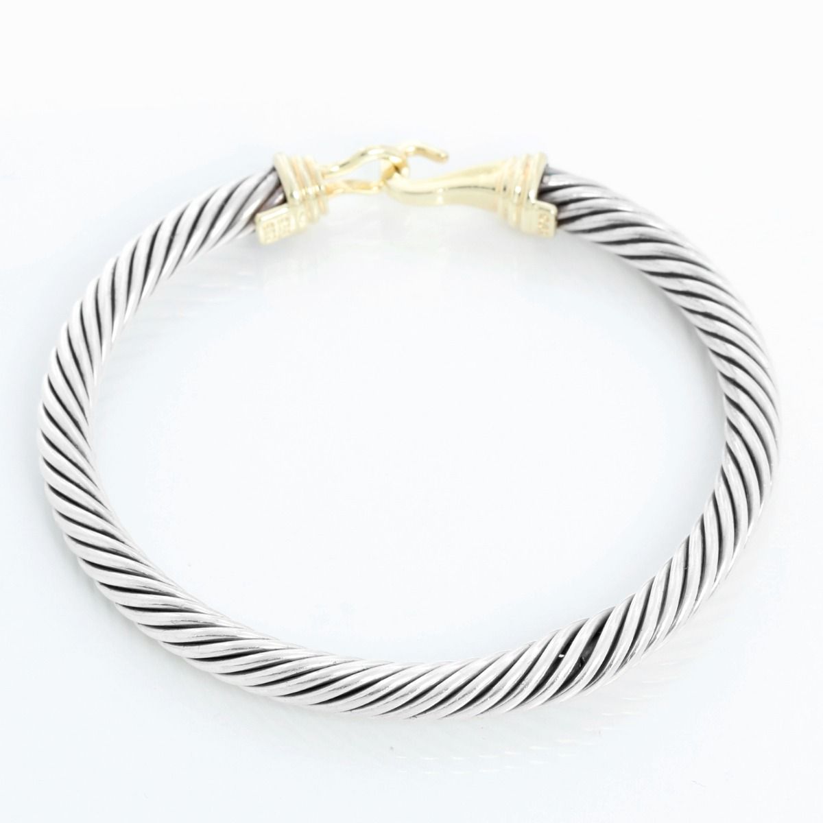 David Yurman Buckle Bracelet in Sterling Silver & 18K Yellow Gold