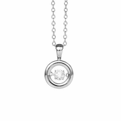 Dancing diamond necklace deals