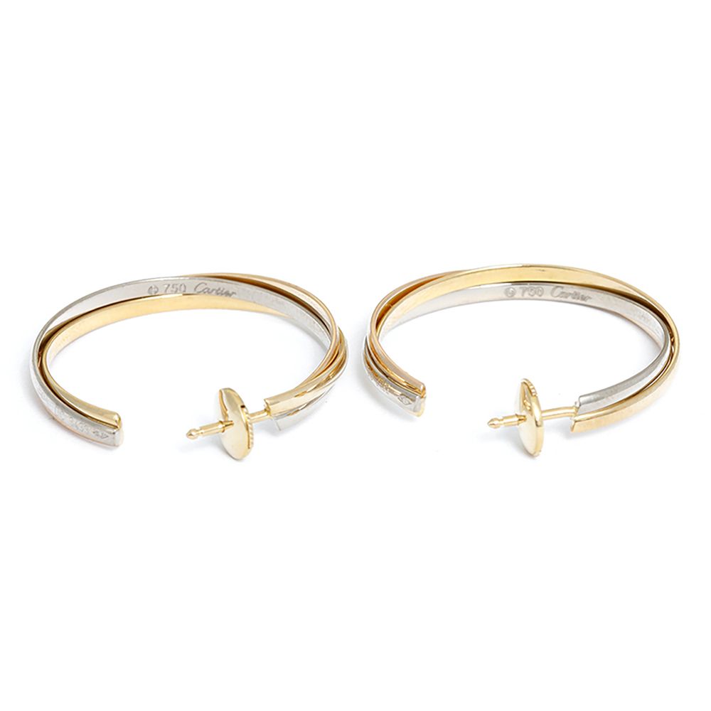 Cartier tri color online earrings