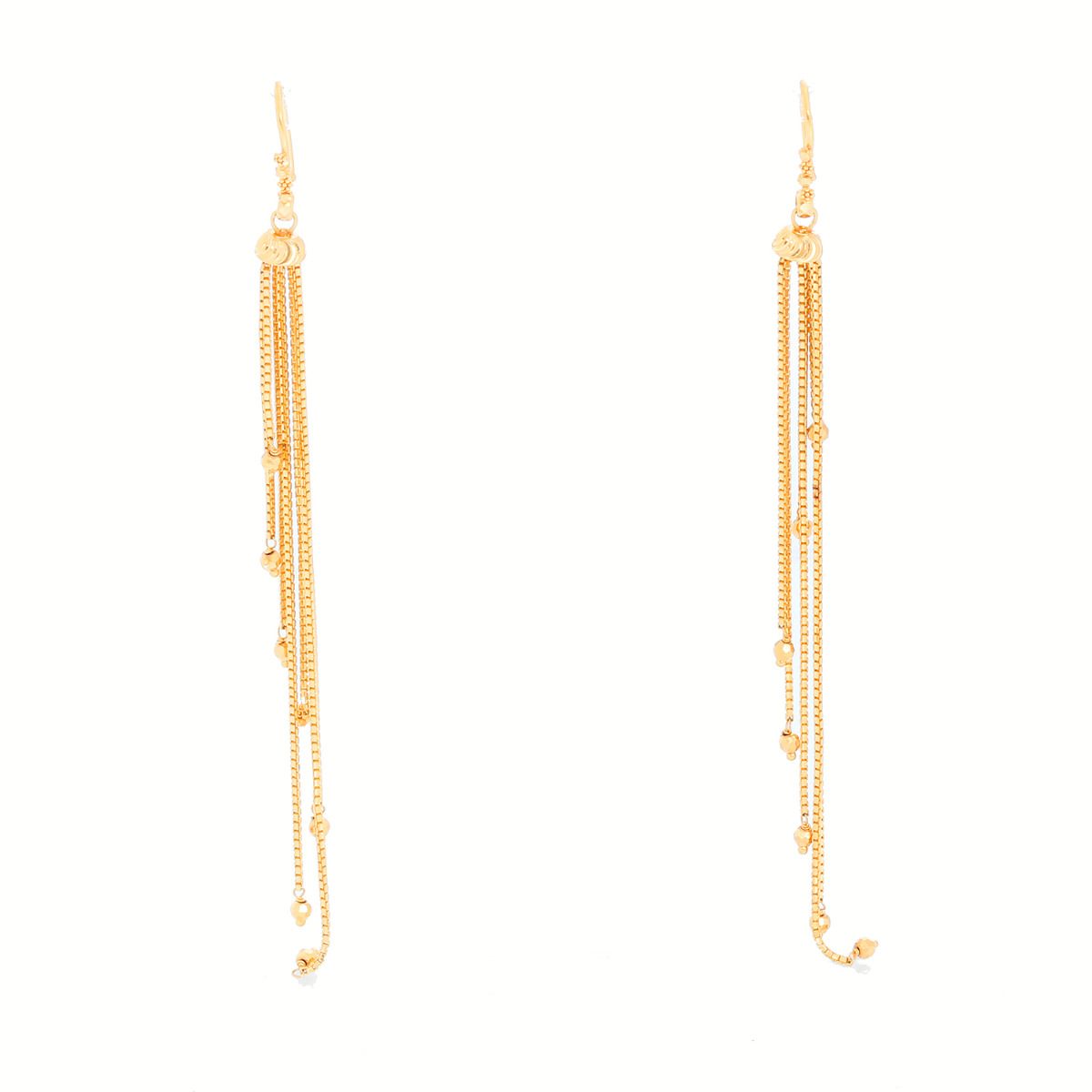 Stylish Twisted Shine Gold-Plated Drop Earrings – Priyaasi
