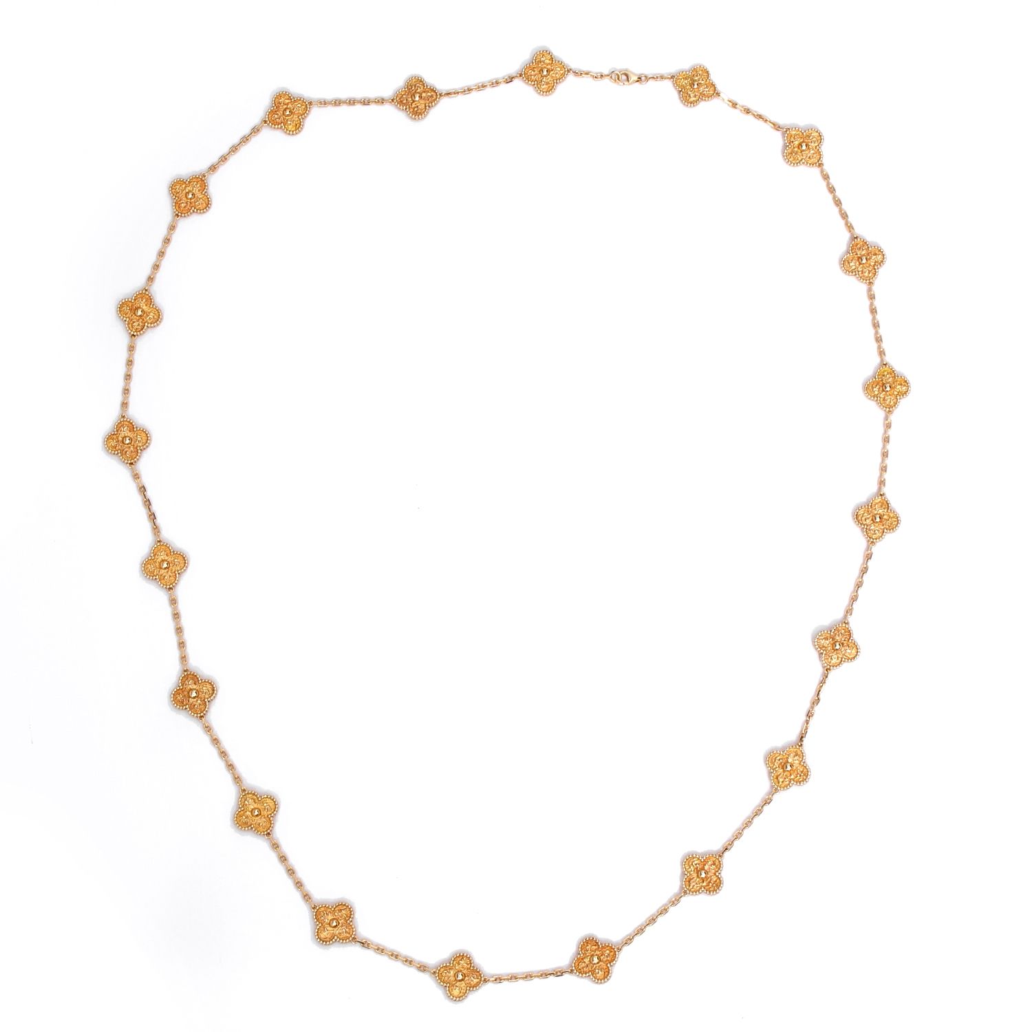 Van Cleef & Arpels Vintage Alhambra Necklace Yellow Gold – STYLISHTOP