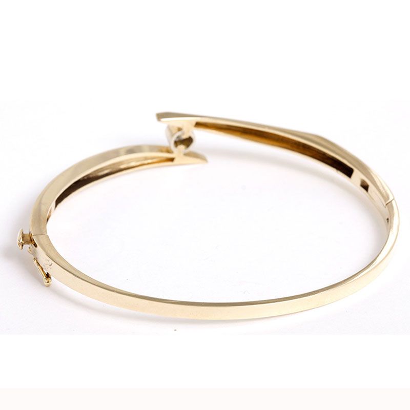 10k Yellow Gold Hinged Polished Safety clasp Cuff Stackable Bangle Bracelet  7 Inch Measures 5.9mm Wide Jewelry Gifts for - Walmart.com
