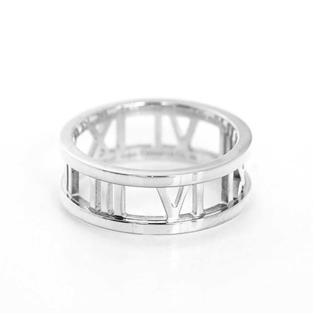 TIFFANY & CO. ATLAS ROMAN NUMERALS RING IN SOLID 18 KT WHITE GOLD –  Treasure Fine Jewelry