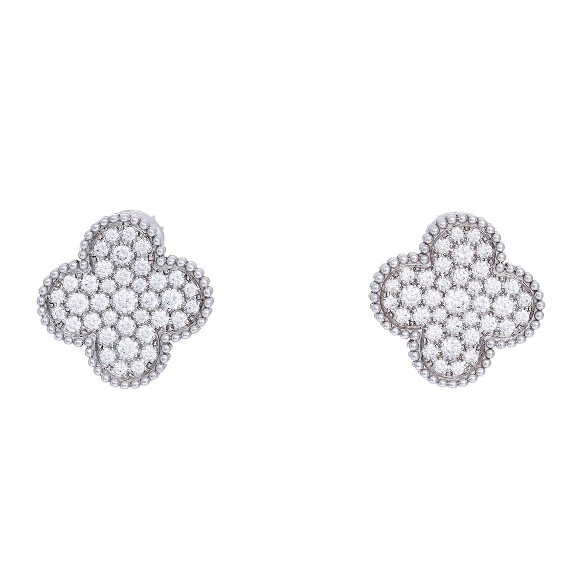 Pair of diamond earrings, 'Flowerlace' | Important Jewels | 2022 | Sotheby's