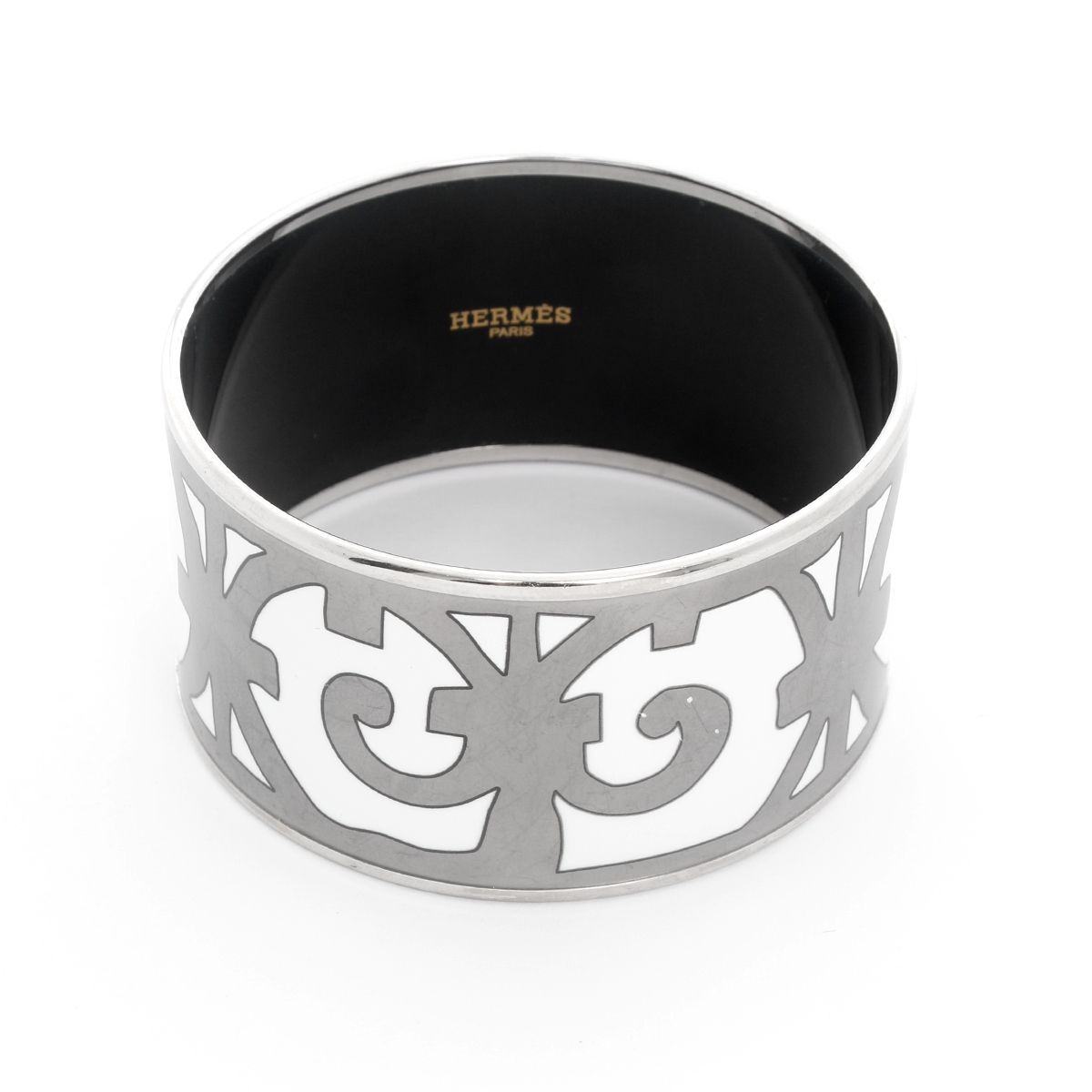 Hermes Black & Pink Enamel Equestrian Bangle Bracelet | Chicago Pawners &  Jewelers