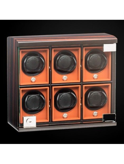 Underwood London Watch Winder Six Module Unit Macassar