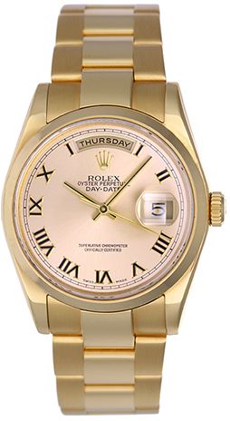 Rolex President Day-Date Men's Watch 118208 Champagne Dial