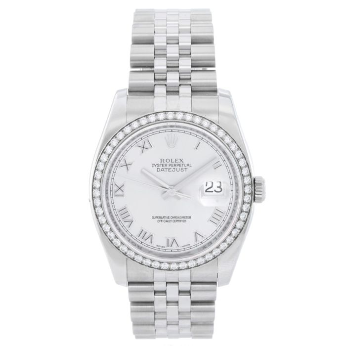 Rolex Datejust Diamond Bezel and Dial Men s Steel Watch 116244