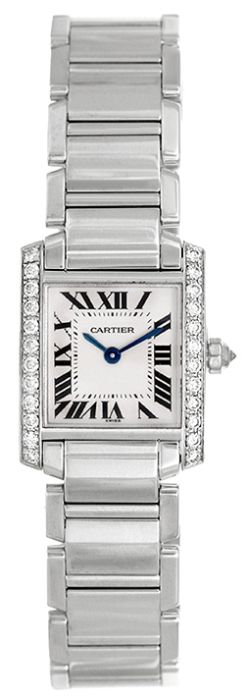 Cartier tank francaise white gold hot sale