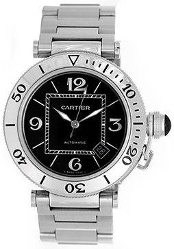 Cartier Pasha Seatimer Men s Stainless Steel 41mm Watch W31077M7
