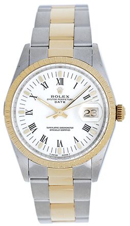 Rolex Automatic Date 2 Tone 34mm Unisex Watch 15233