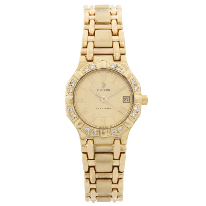 SALE！コンコルド　サトラガレディース Concord Saratoga 18k Yellow Gold Ladies Watch 60g, 23mm Pre