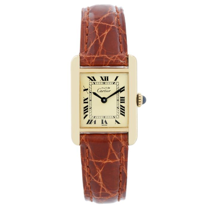Cartier gold plated watch best sale