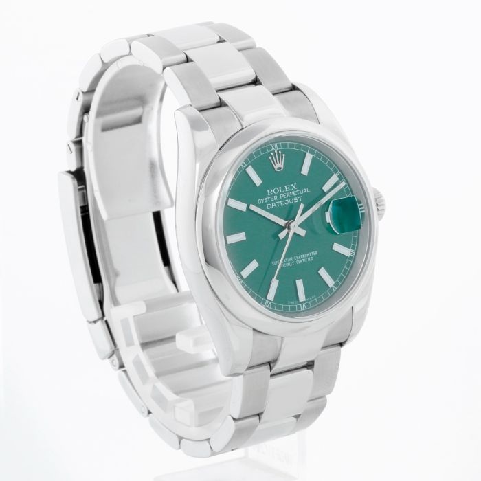 Rolex Datejust Men's Stainless Steel Watch Custom Green Dial Rolex Datejust Men's Stainless Steel Watch Custom Green Dial