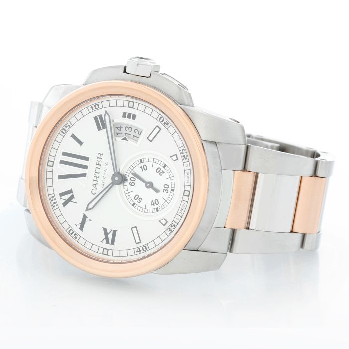 Calibre de Cartier Men's Large 42mm 2-Tone Steel & Rose Gold