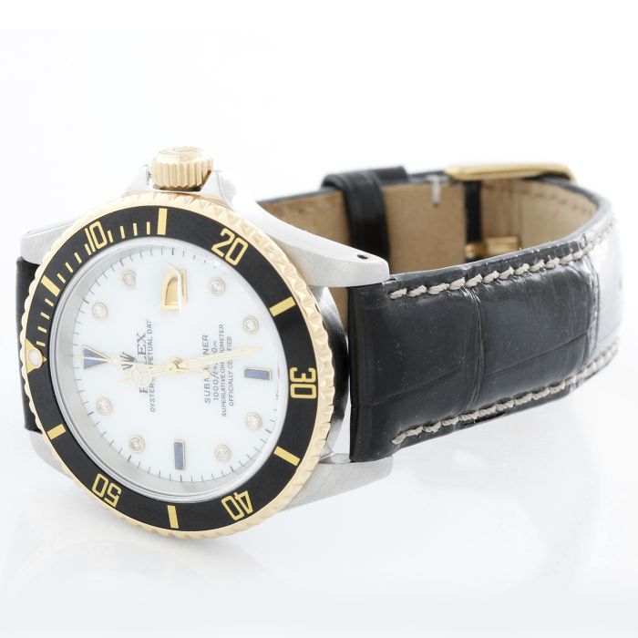 Rolex Submariner Custom Mother of Pearl Diamond Sapphire Dial 16613