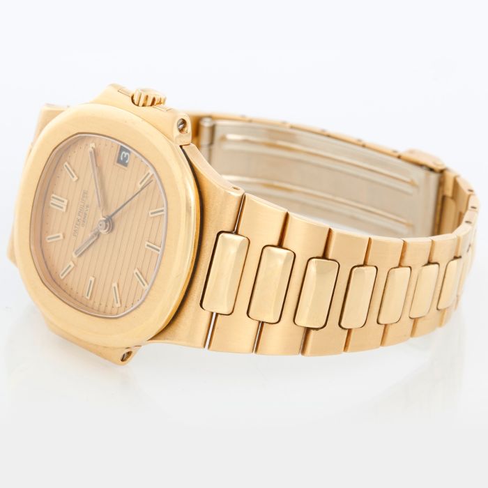 Patek Philippe Nautilus 18k Yellow Gold Watch 3800 J Champagne dial