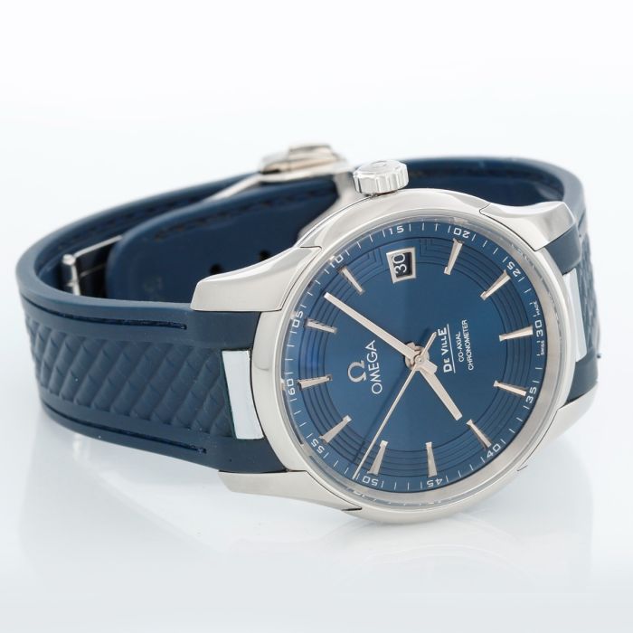 Omega de ville hour vision blue shop